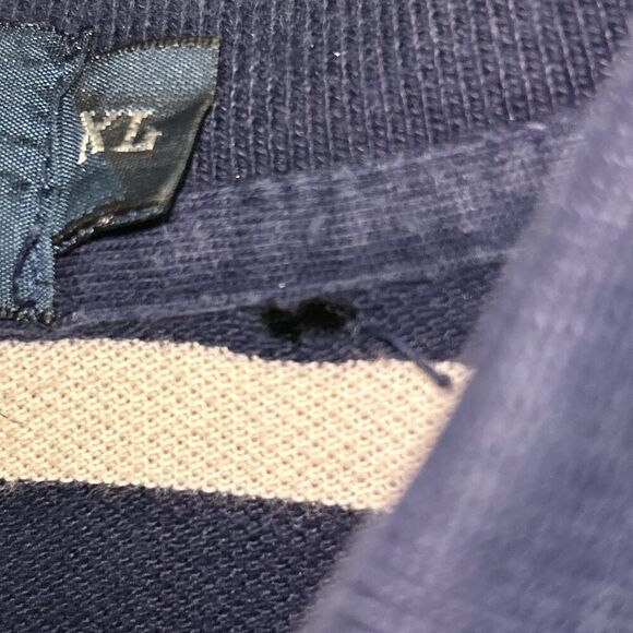 Polo Ralph Lauren Men's Polo Shirt XL Navy White Stripes - Picture 8 of 8